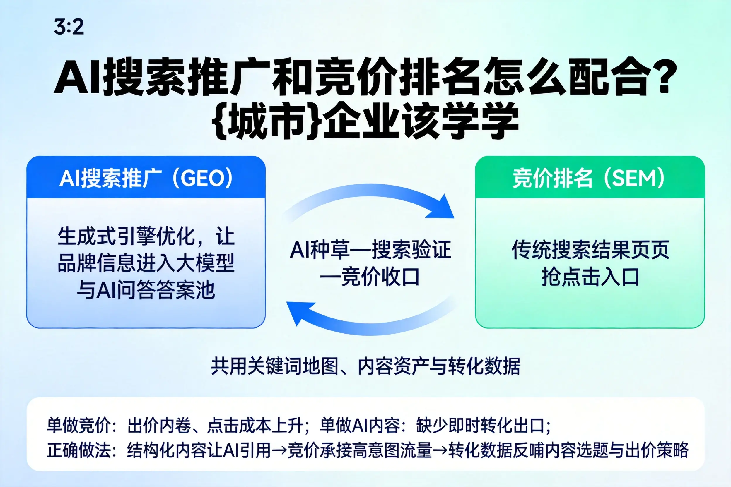 AI搜索推广和竞价排名怎么配合？哈尔滨企业该学学