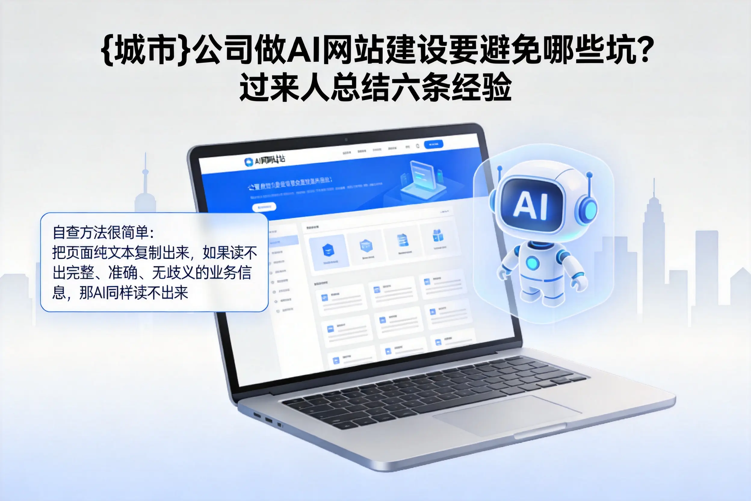 哈尔滨公司做AI网站建设要避免哪些坑？过来人总结六条经验