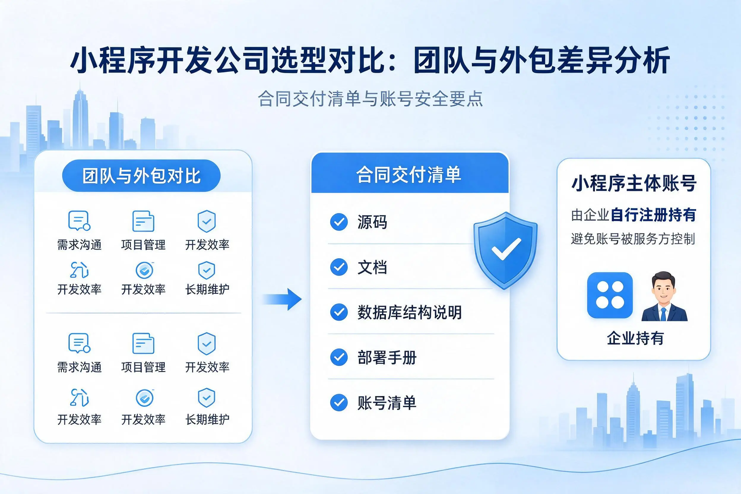 哈尔滨小程序开发公司选型对比:团队与外包差异分析