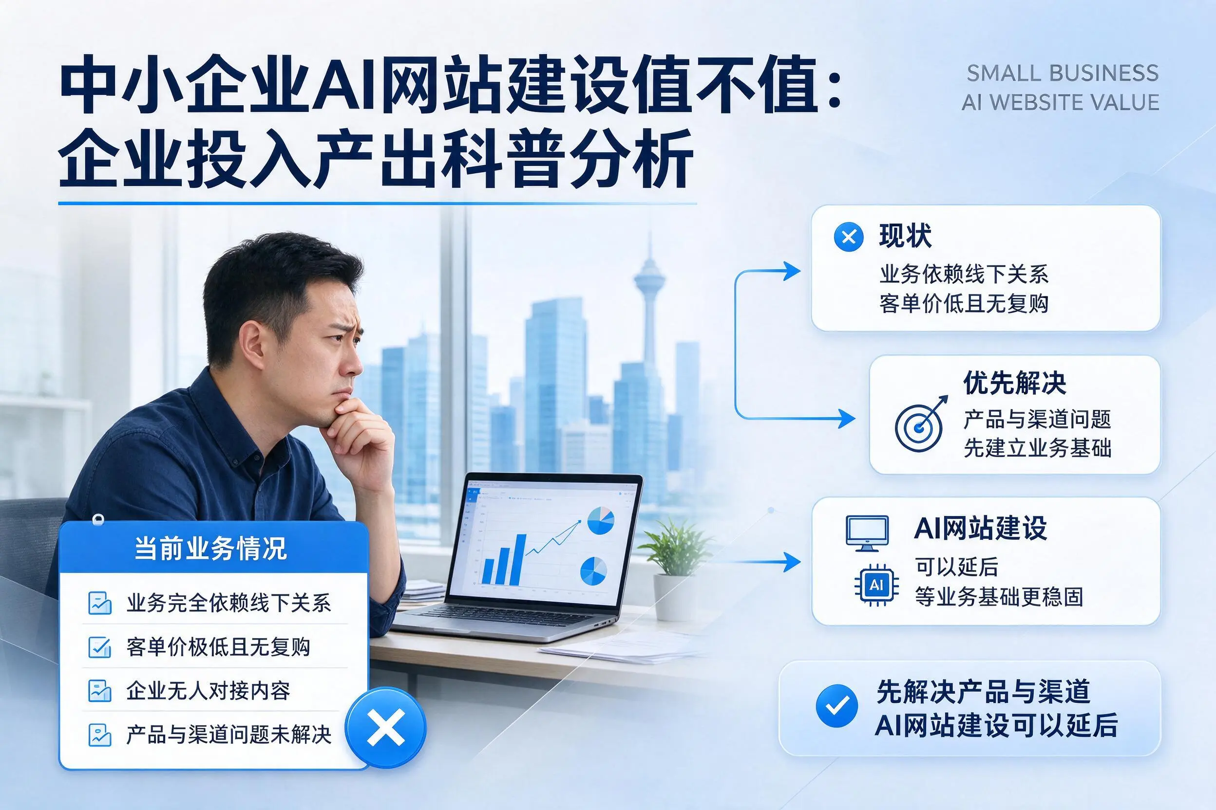 中小企业AI网站建设值不值：哈尔滨企业投入产出科普分析