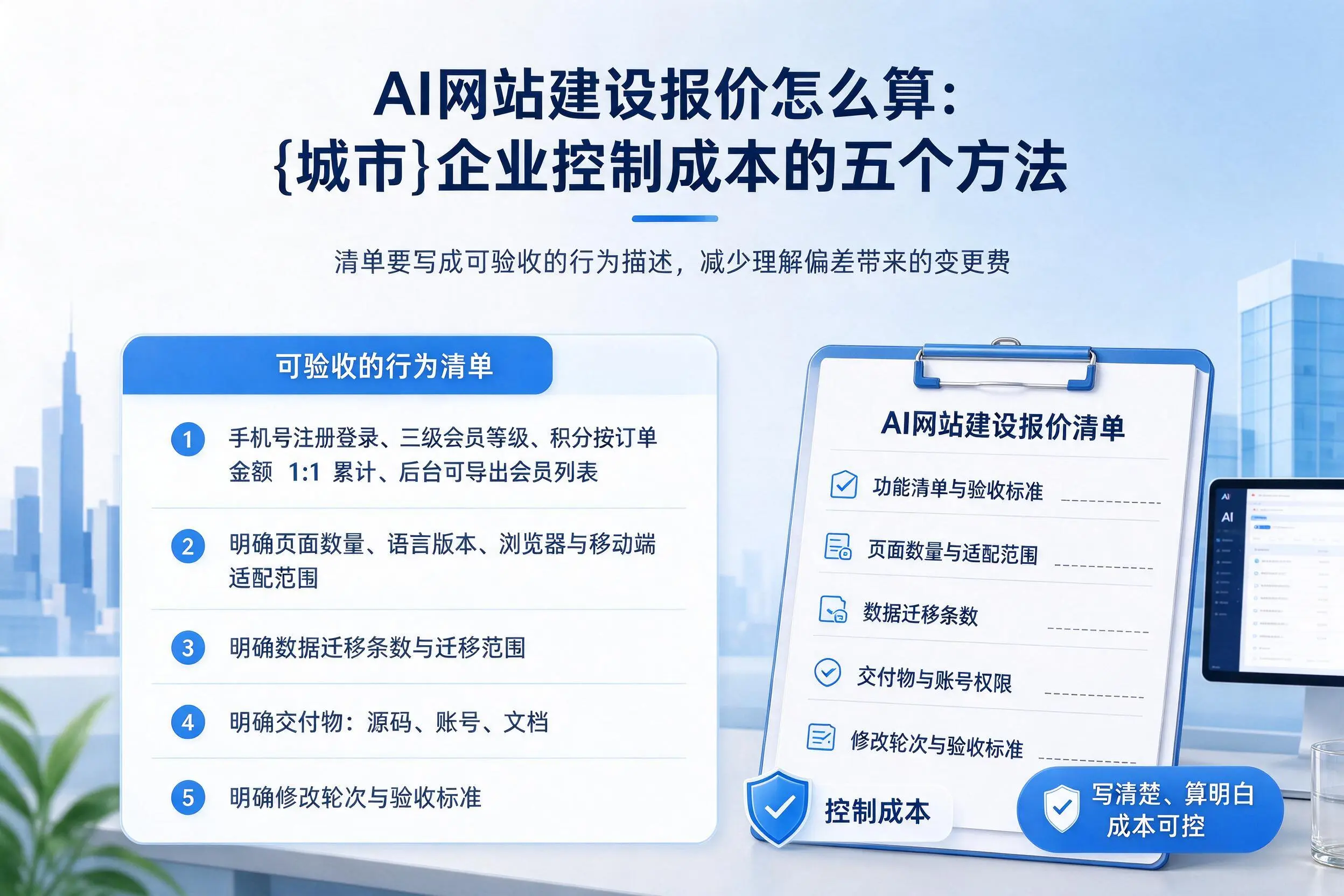 AI网站建设报价怎么算:哈尔滨企业控制成本的五个方法